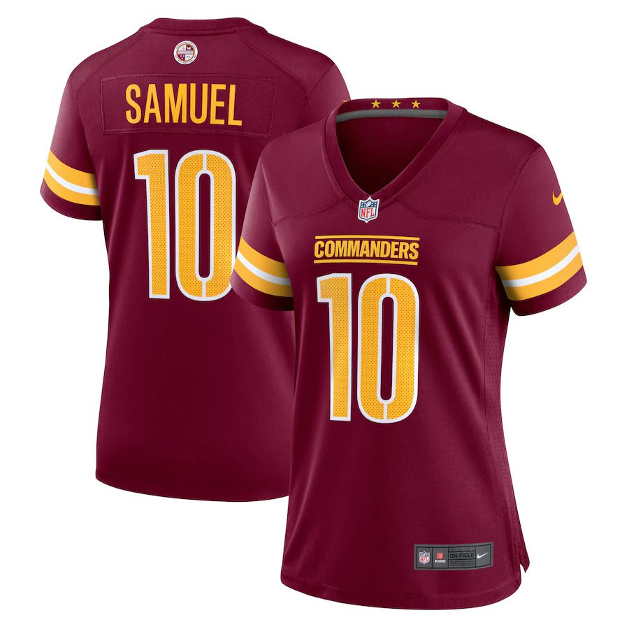 Women Washington Commanders 10 Curtis Samuel Nike Burgundy Game NFL Jersey